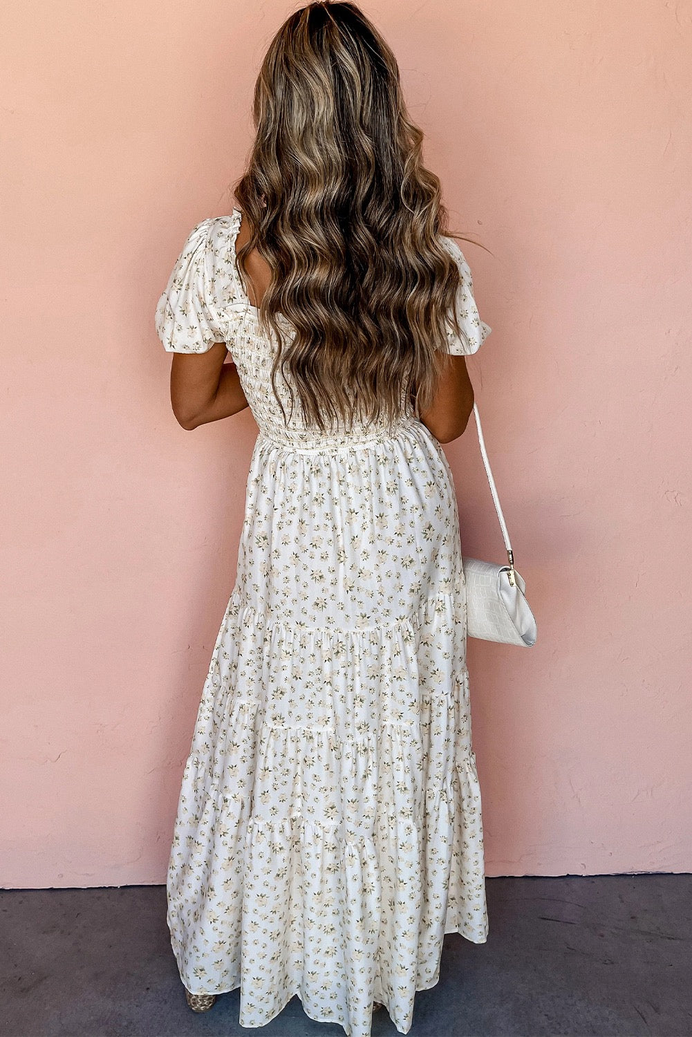 White Floral Maxi Dress
