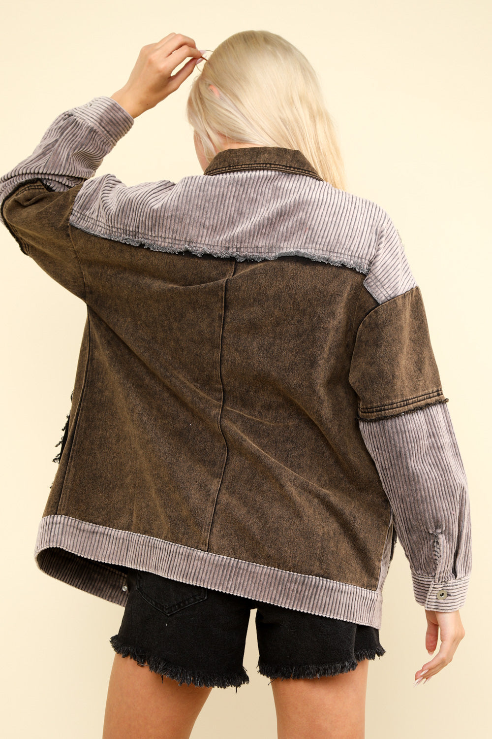 Black Washed Oversized Shacket