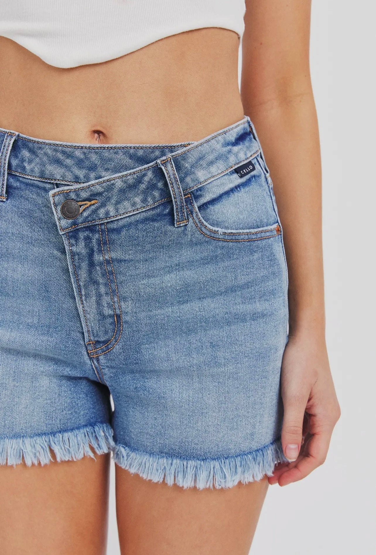 Cello High Rise Mom Shorts