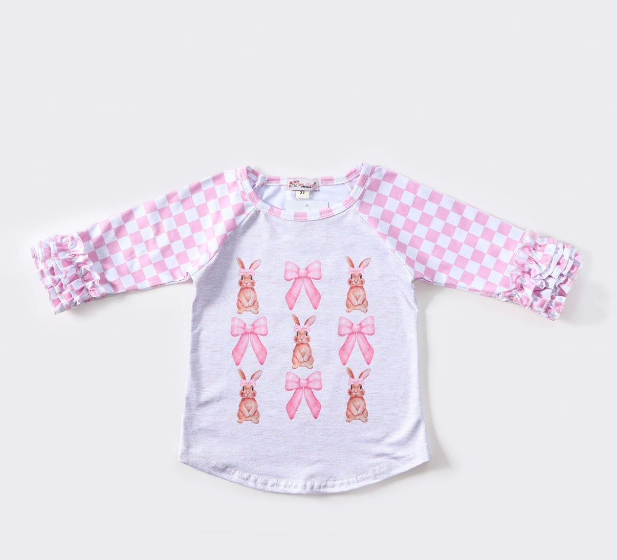 Bunny Bows Girls Raglan