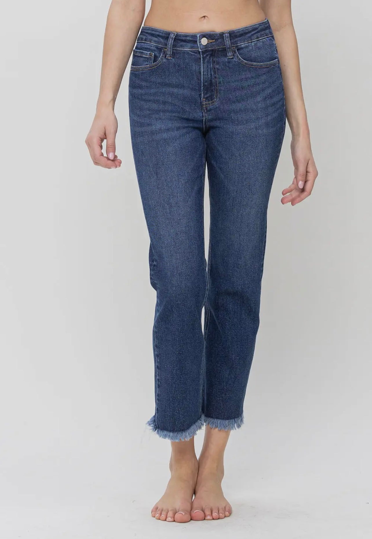 Lovervet High Rise Crop Regular Straight Jeans