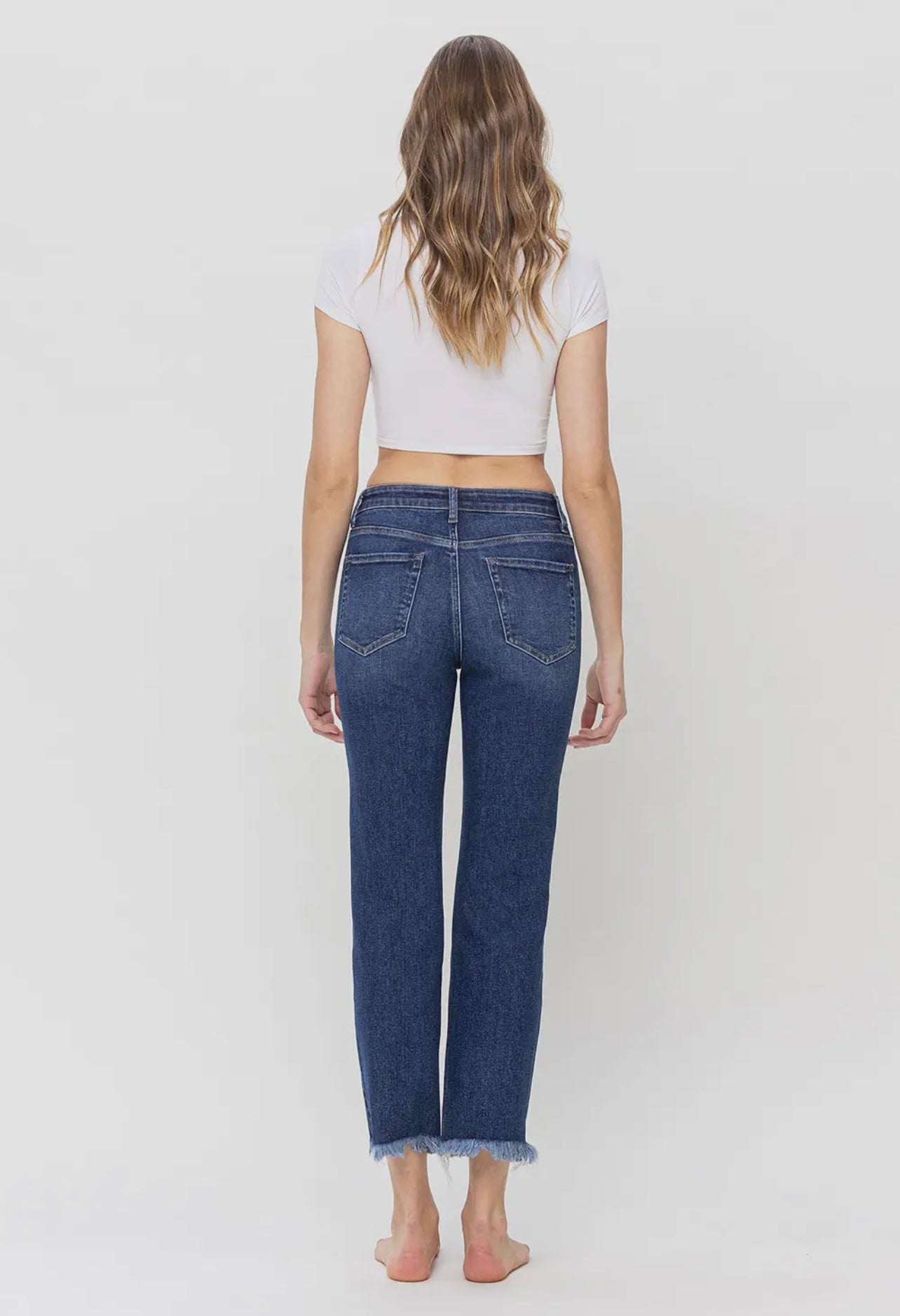 Lovervet High Rise Crop Regular Straight Jeans