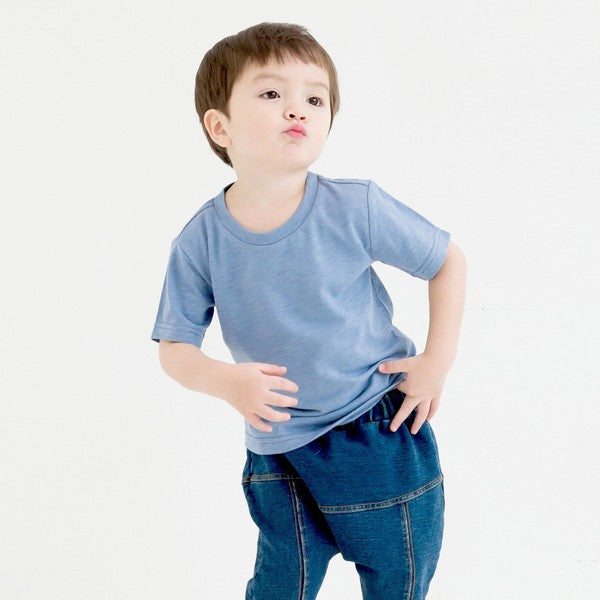 Dark Blue Round Neck Tee
