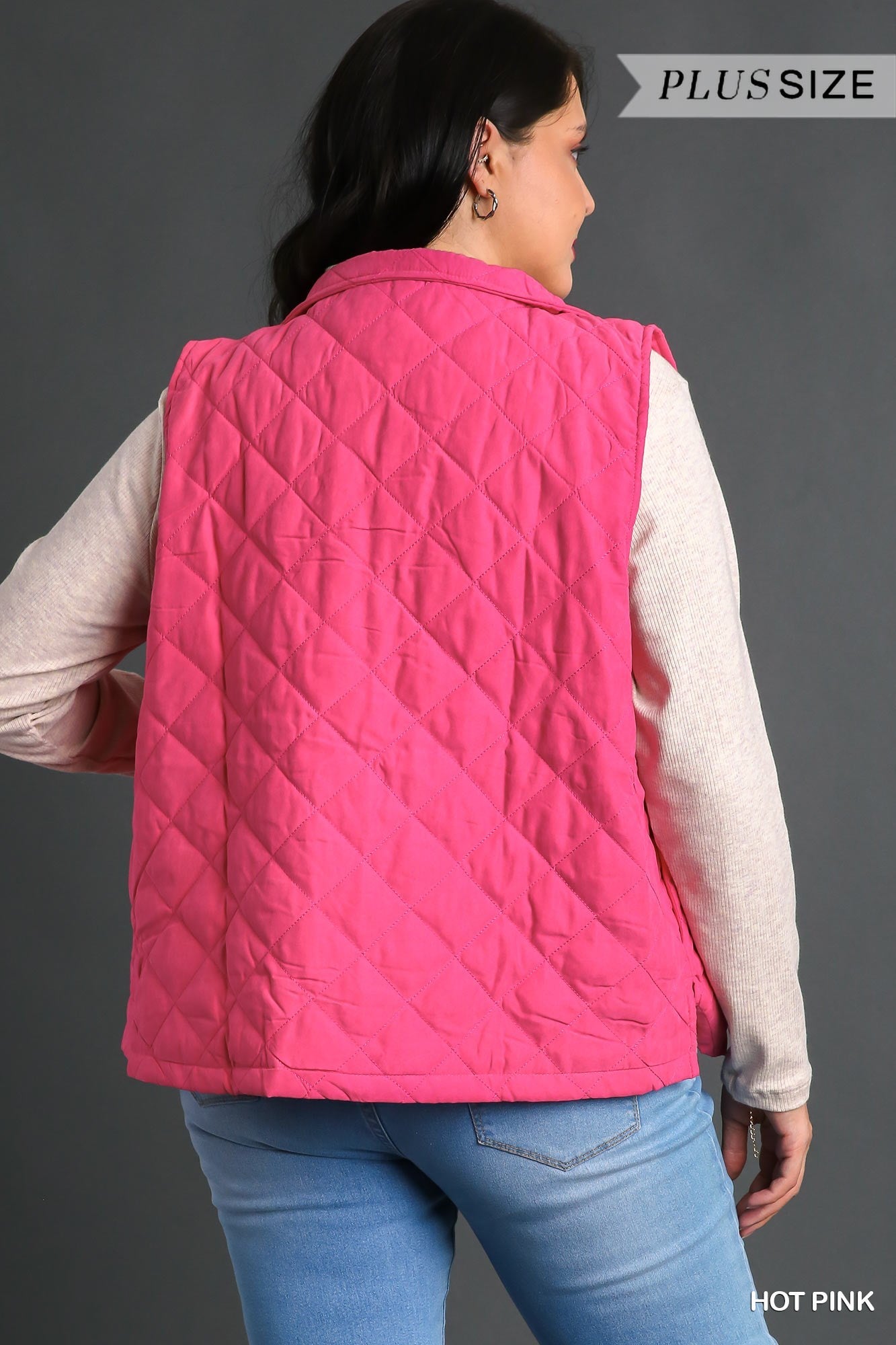 Hot Pink Quilted Vest