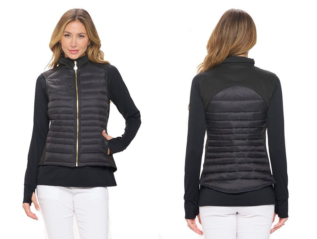 Black Samantha Quilted Vest