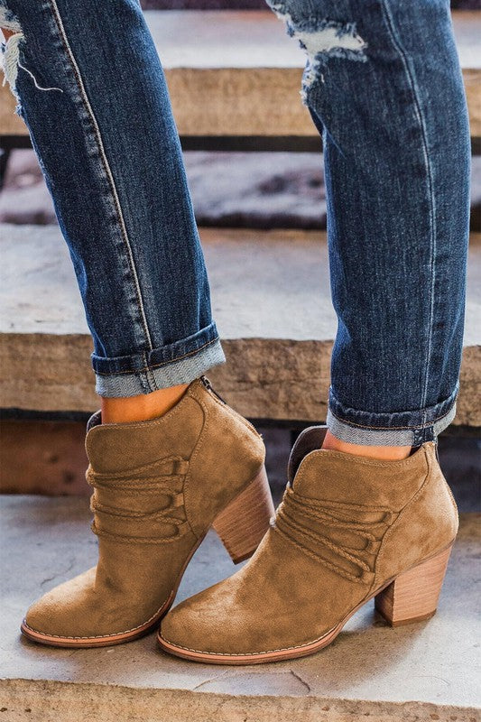 Criss Cross Heel Booties