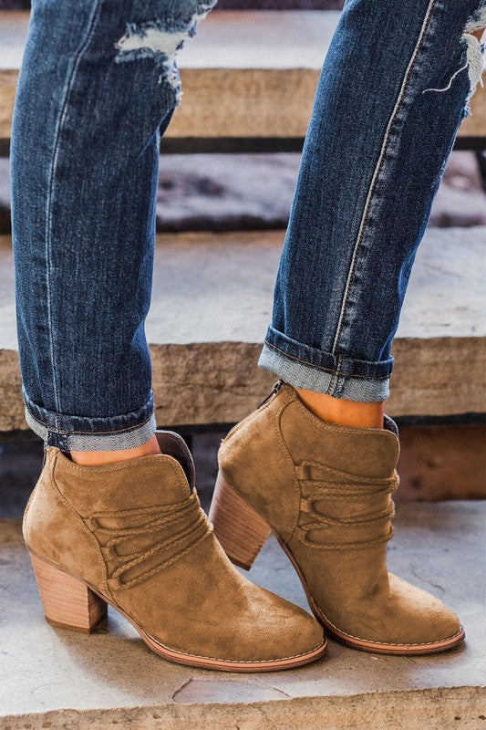 Criss Cross Heel Booties