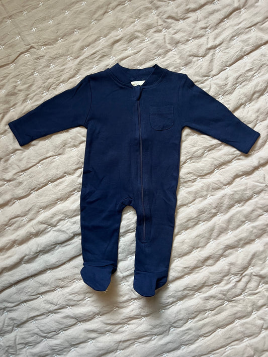 Blue Footed Zipper Romper