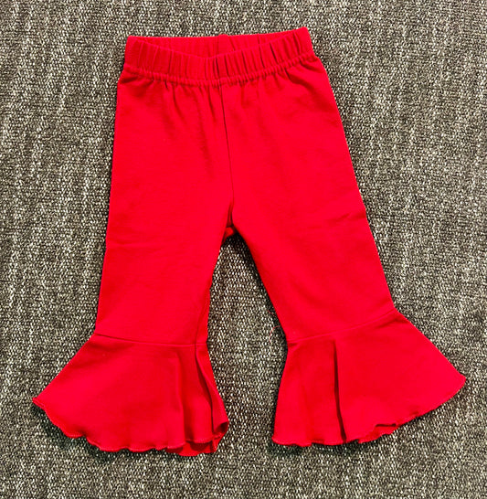 Red Ruffle Stretch Pants