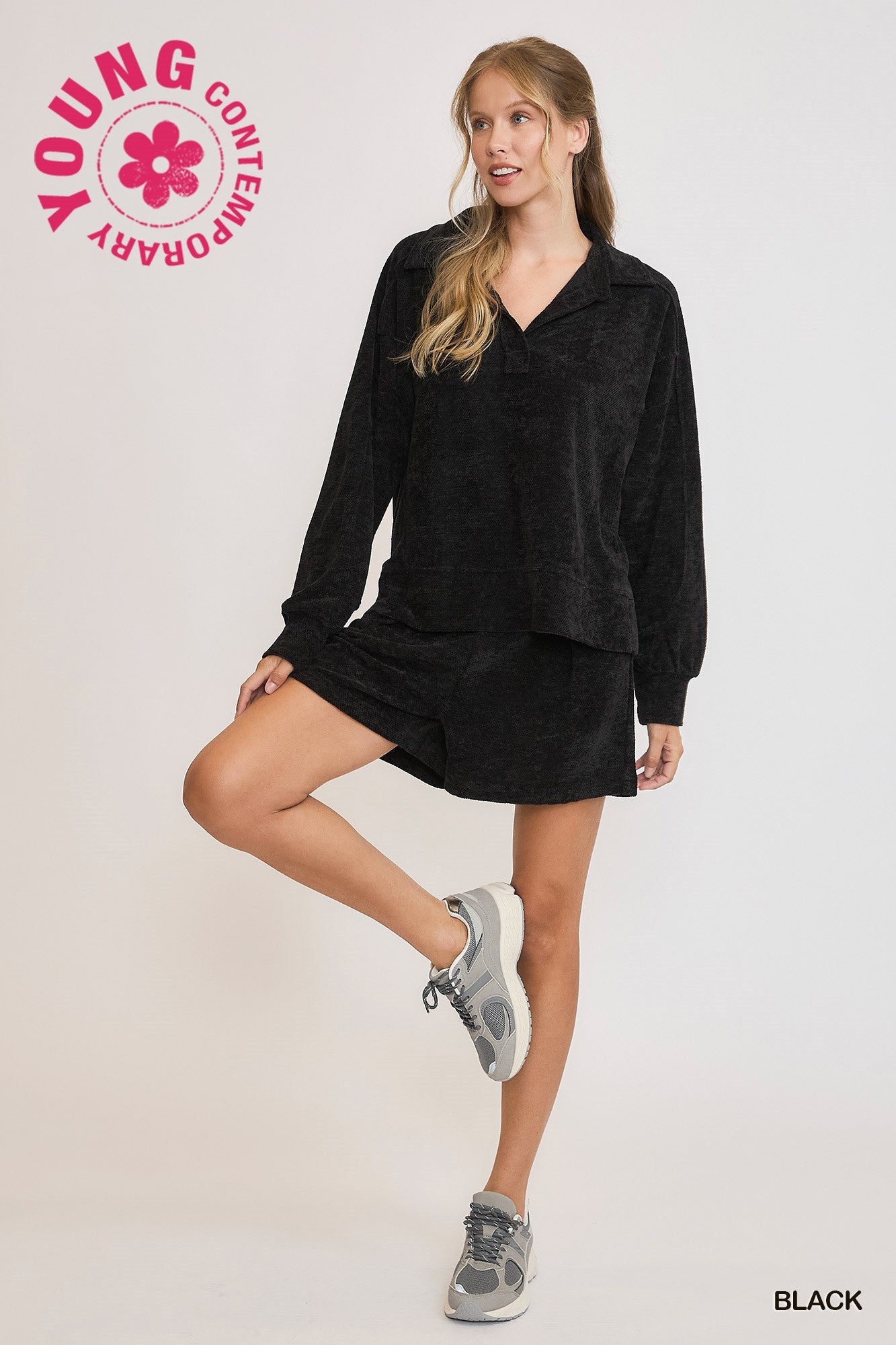 Loose Fit Chenille Sweatshirt