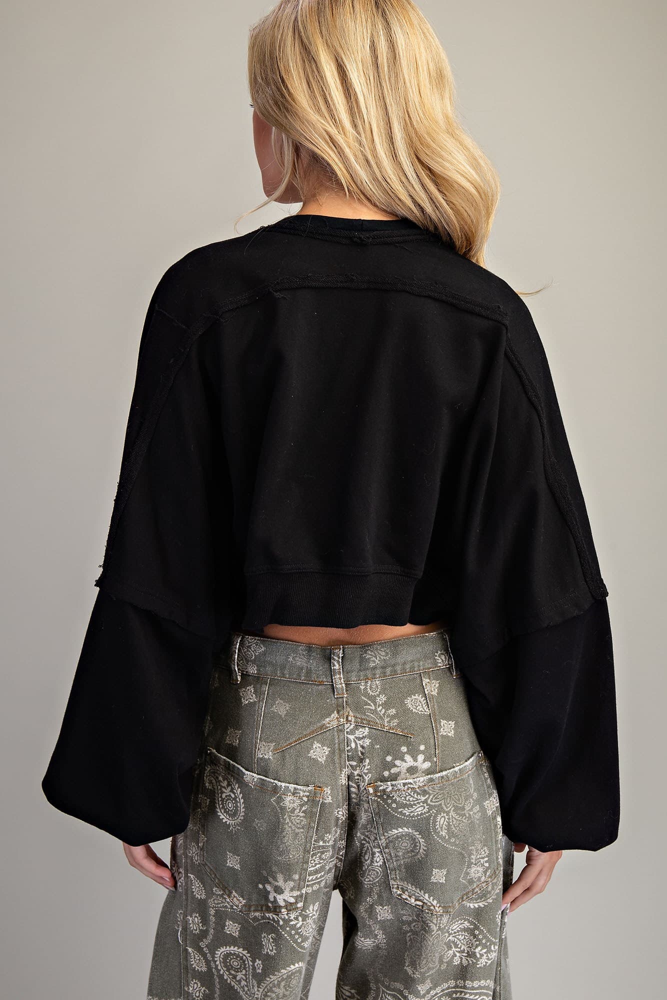 Black Cropped Cardigan