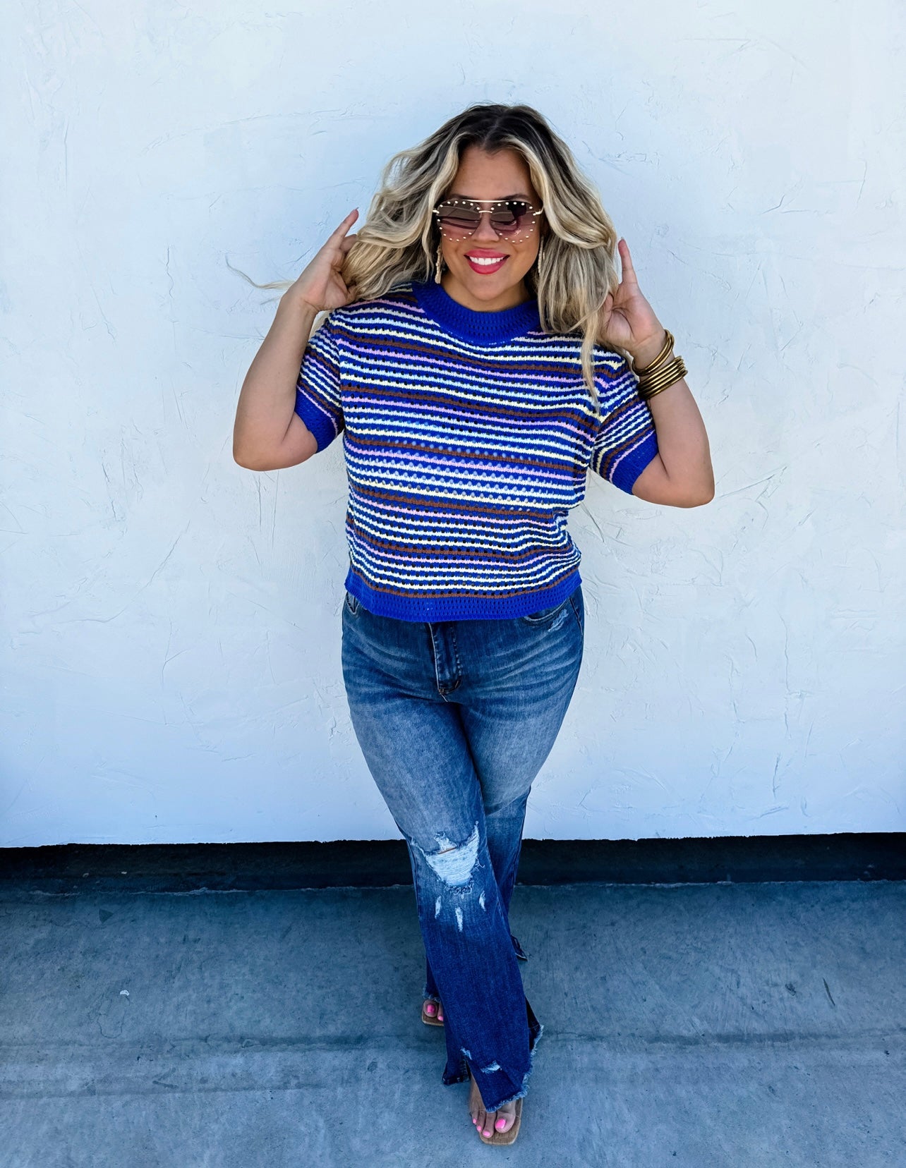 Abby Stripe Knit Top