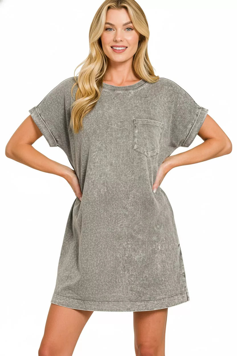 Ash Black T-Shirt Dress