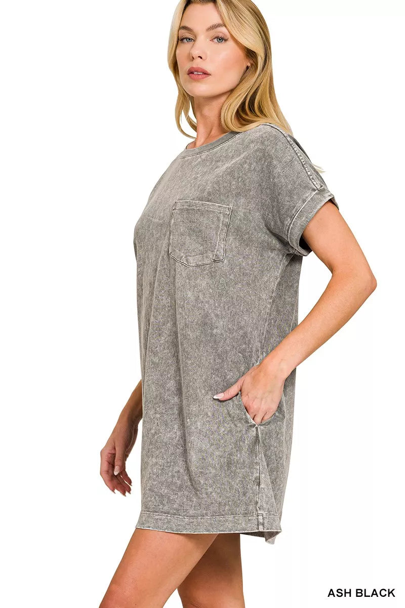 Ash Black T-Shirt Dress