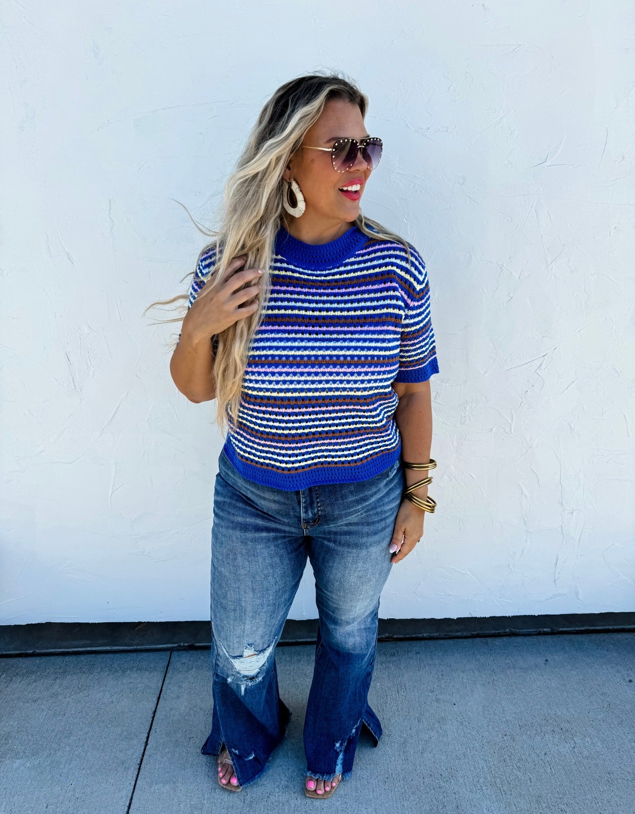 Abby Stripe Knit Top