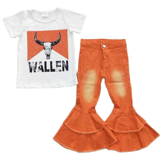 Wallen Orange & White Tee