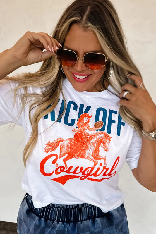 Game Day Kick Off Cowgirl Tee