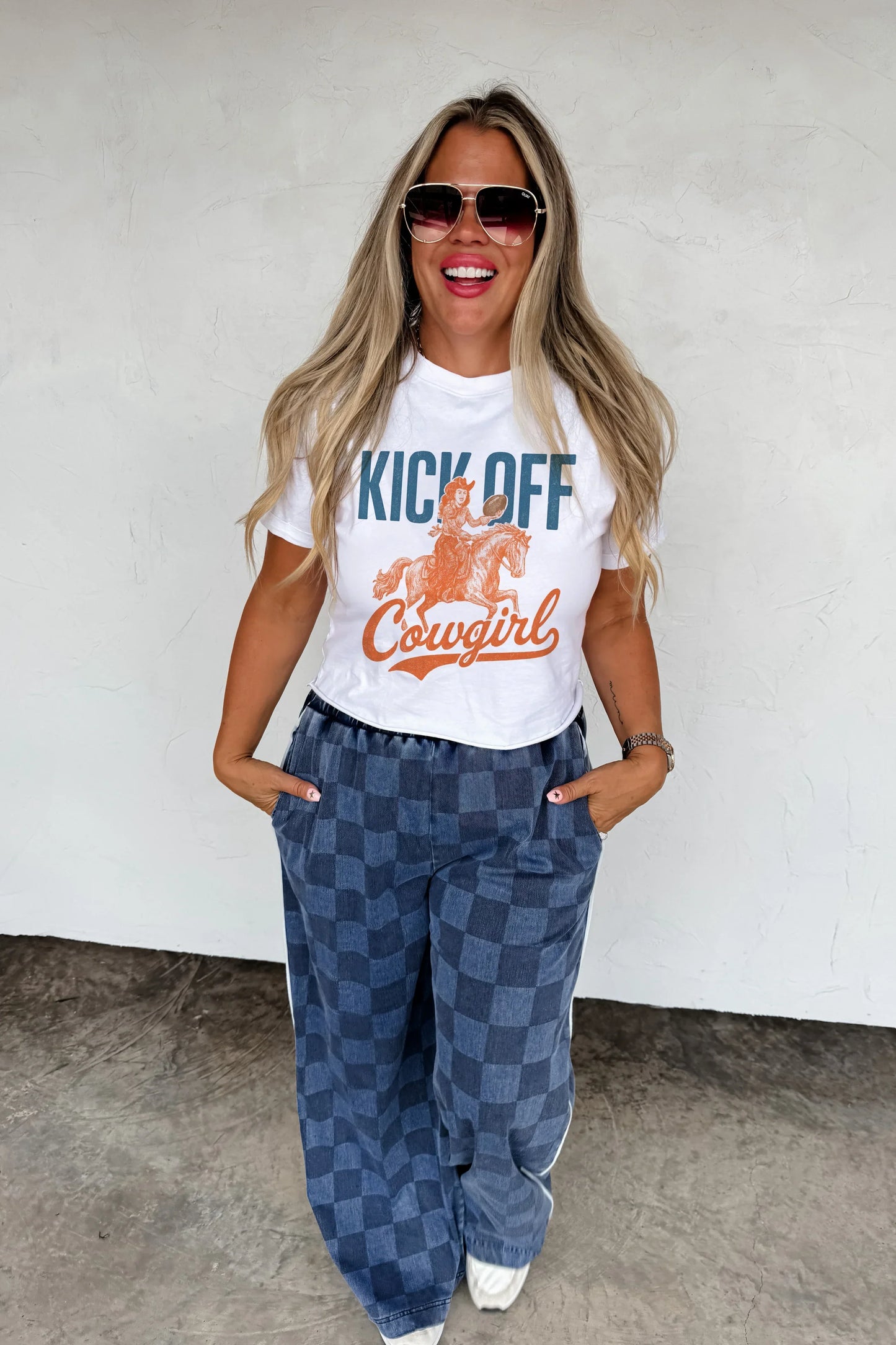 Game Day Kick Off Cowgirl Tee