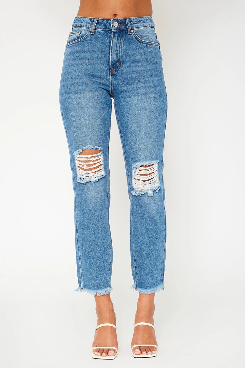 Juniors - Monkey Ride Jeans - High-Waisted Mom Fit