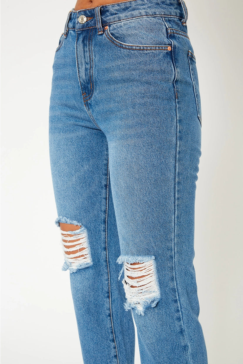 Juniors - Monkey Ride Jeans - High-Waisted Mom Fit