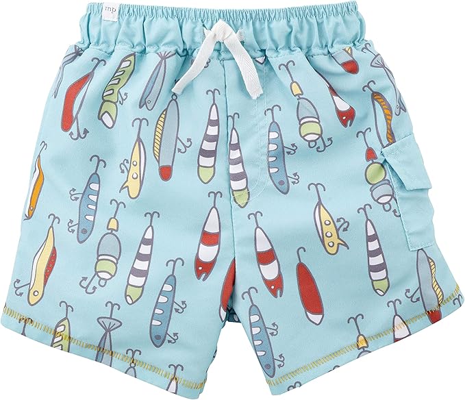 Mud Pie Fishing Lure Swim Trunks